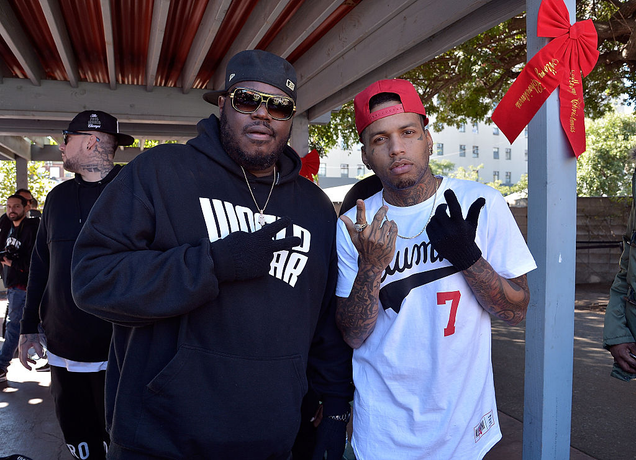 Lee “Q” O’Denat and rapper Kid Ink (Charley Gallay/Getty Images for WorldStarHipHop)